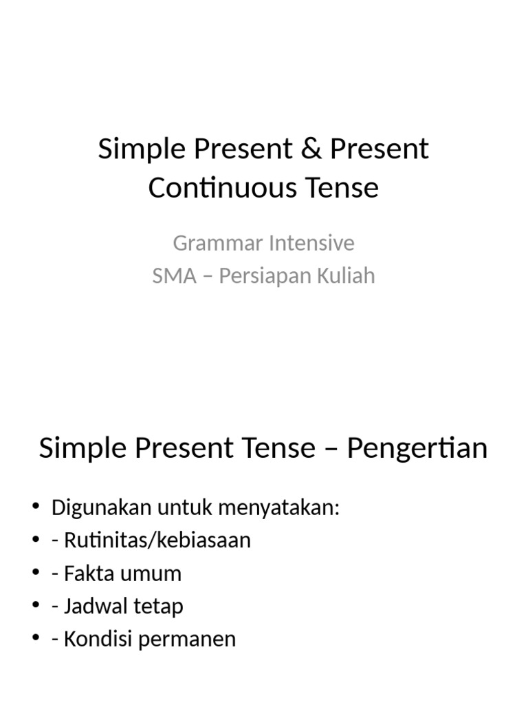 Simple Present vs Present Continuous Guide | PDF | Linguistics | Grammar