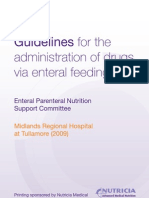 Guidelines For The Adminstration of Drugs Via Enteral Feeding Tubes