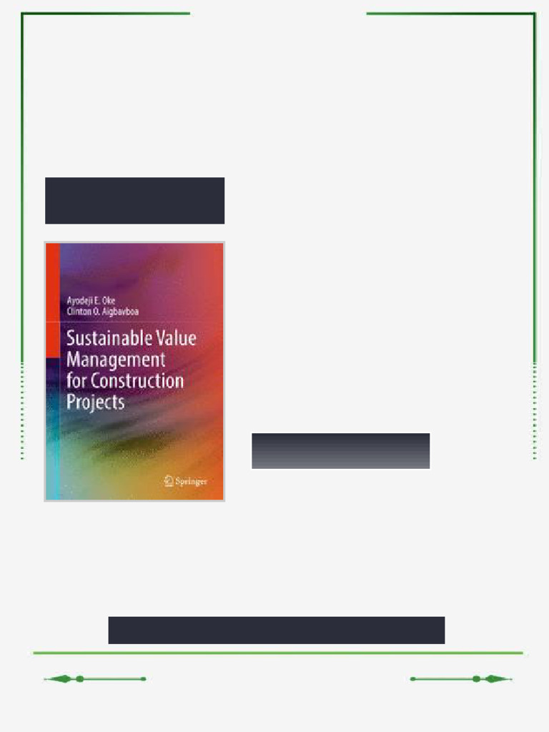 Sustainable Value Management for Construction Projects 1st Edition ...