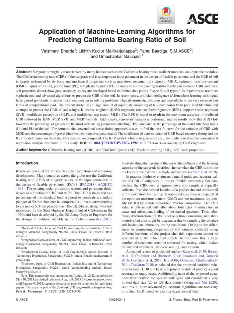Predicting Soil CBR with Machine Learning | PDF | Machine Learning ...