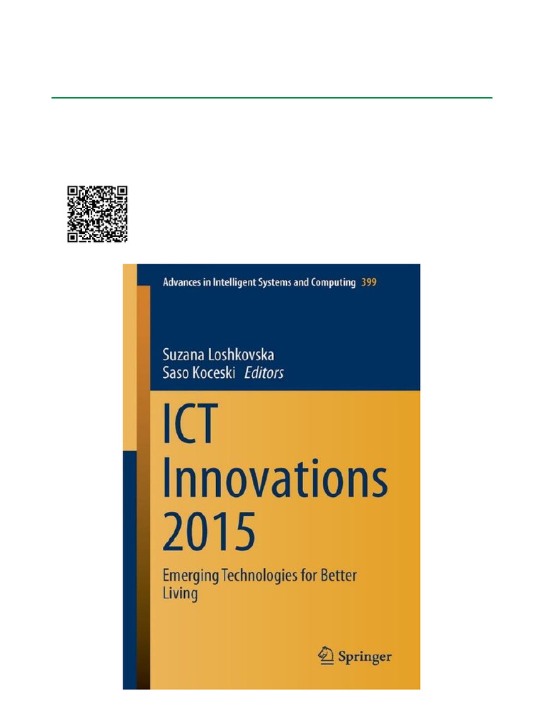 ICT Innovations 2015 Emerging Technologies for Better Living ISBN ...