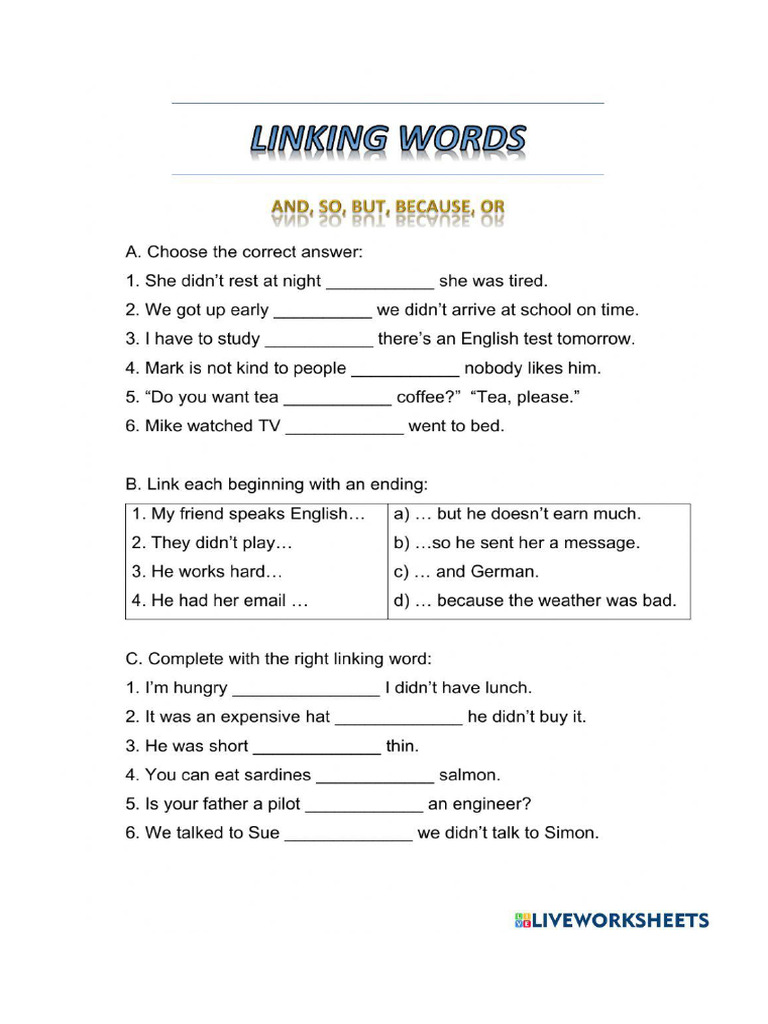 Linking Words | PDF