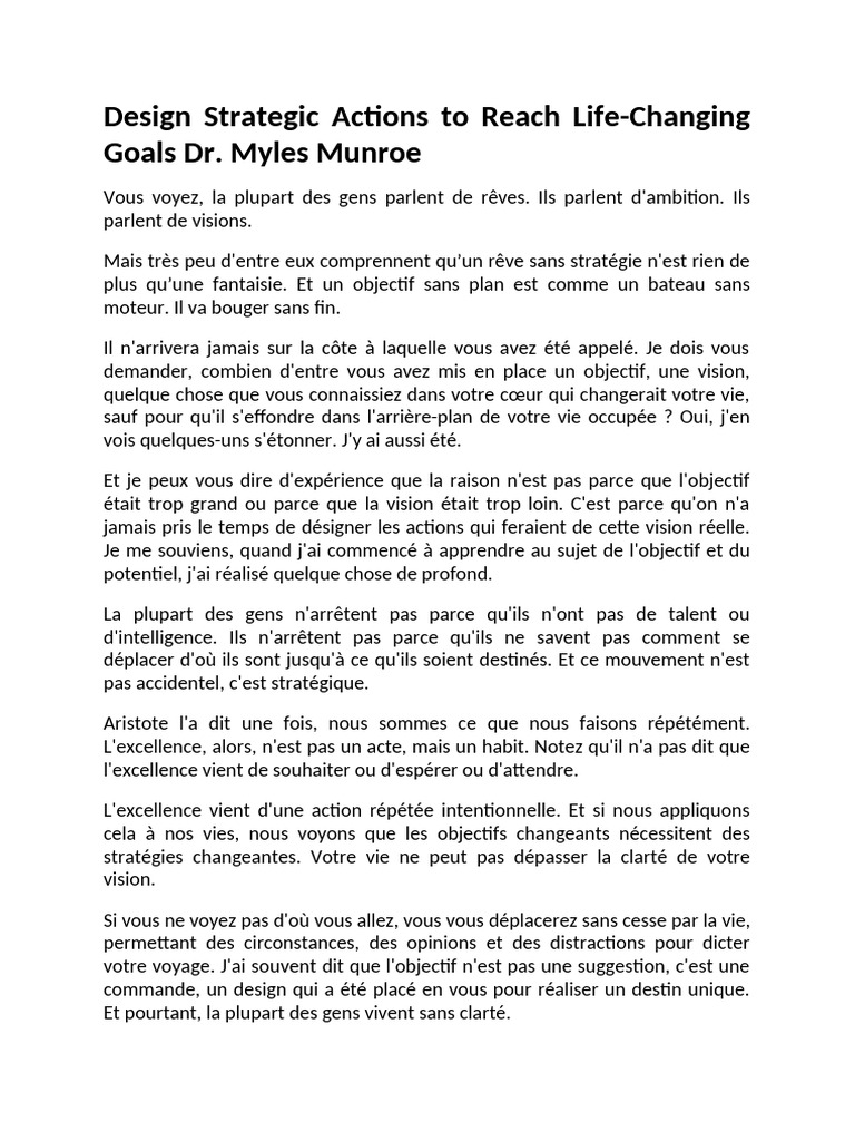 Stratégies pour Atteindre vos Objectifs | PDF | Métaphysique ...
