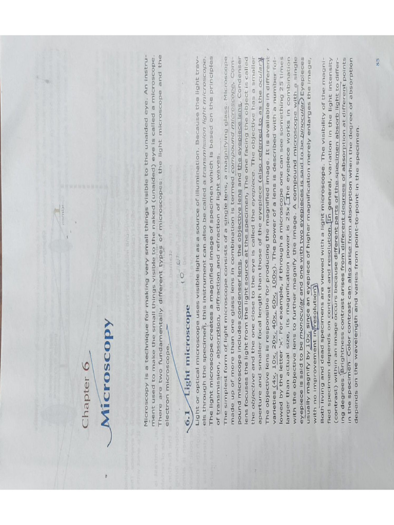 Microscopy Notes | PDF