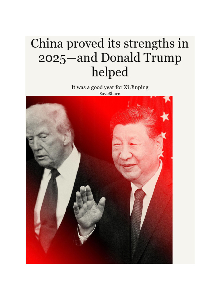 China's 2025 Dominance Amid Trump Policies | PDF | China | World Politics
