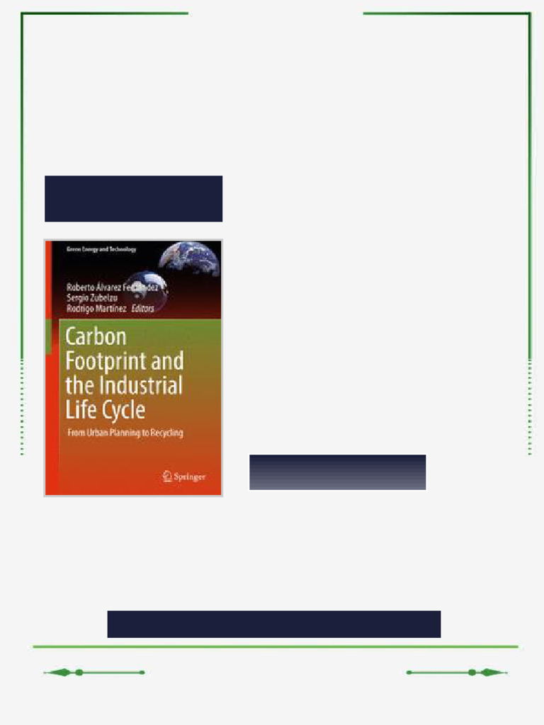 Carbon Footprint and the Industrial Life Cycle From Urban Planning to ...