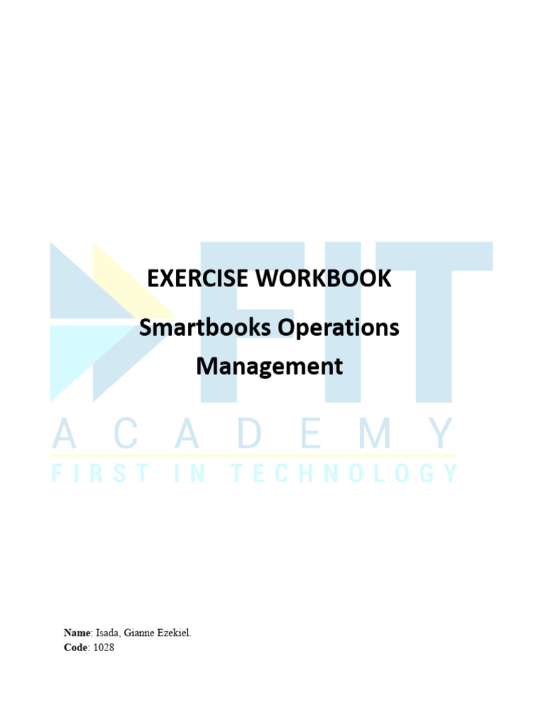 Operations Management Exercise Workbook | PDF
