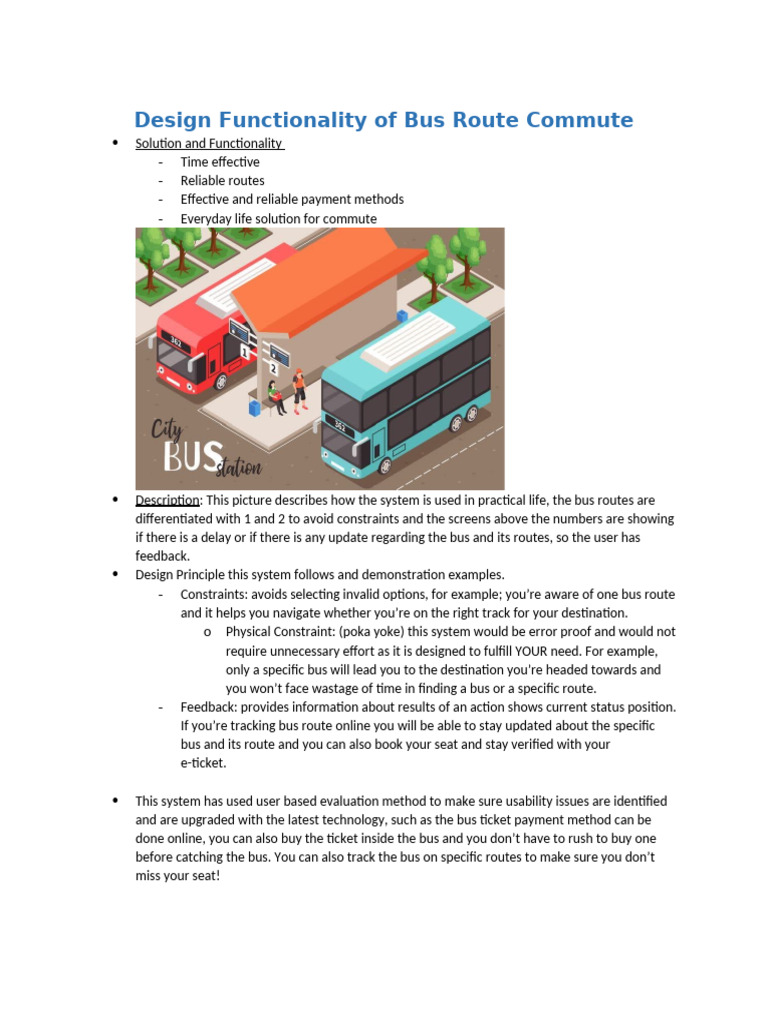 Bus Route Commute System Design | PDF