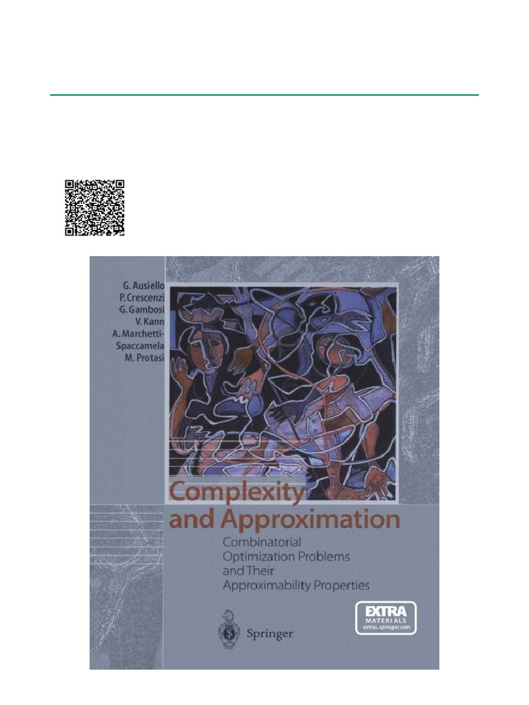 Combinatorial Optimization Complexity Guide | PDF | Computational ...