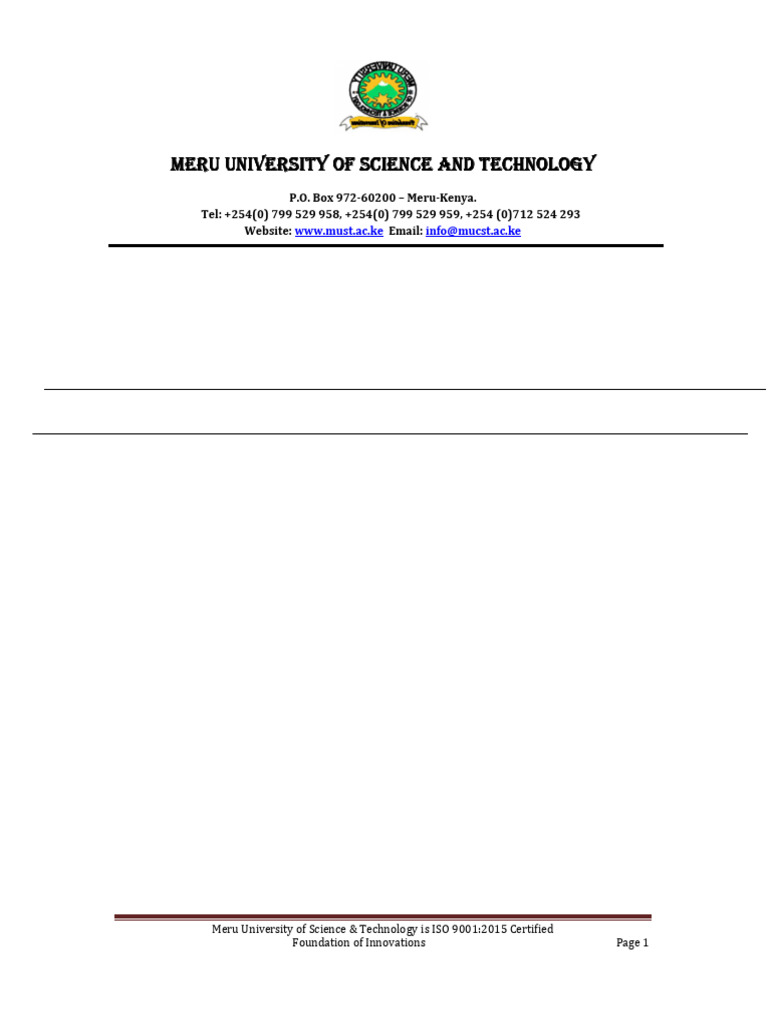 Meru University Educational Planning Exam | PDF