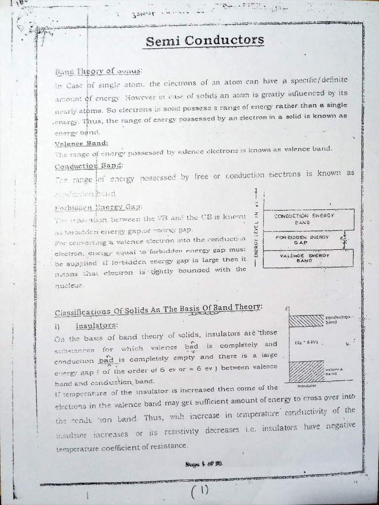Semiconductors Notes | PDF