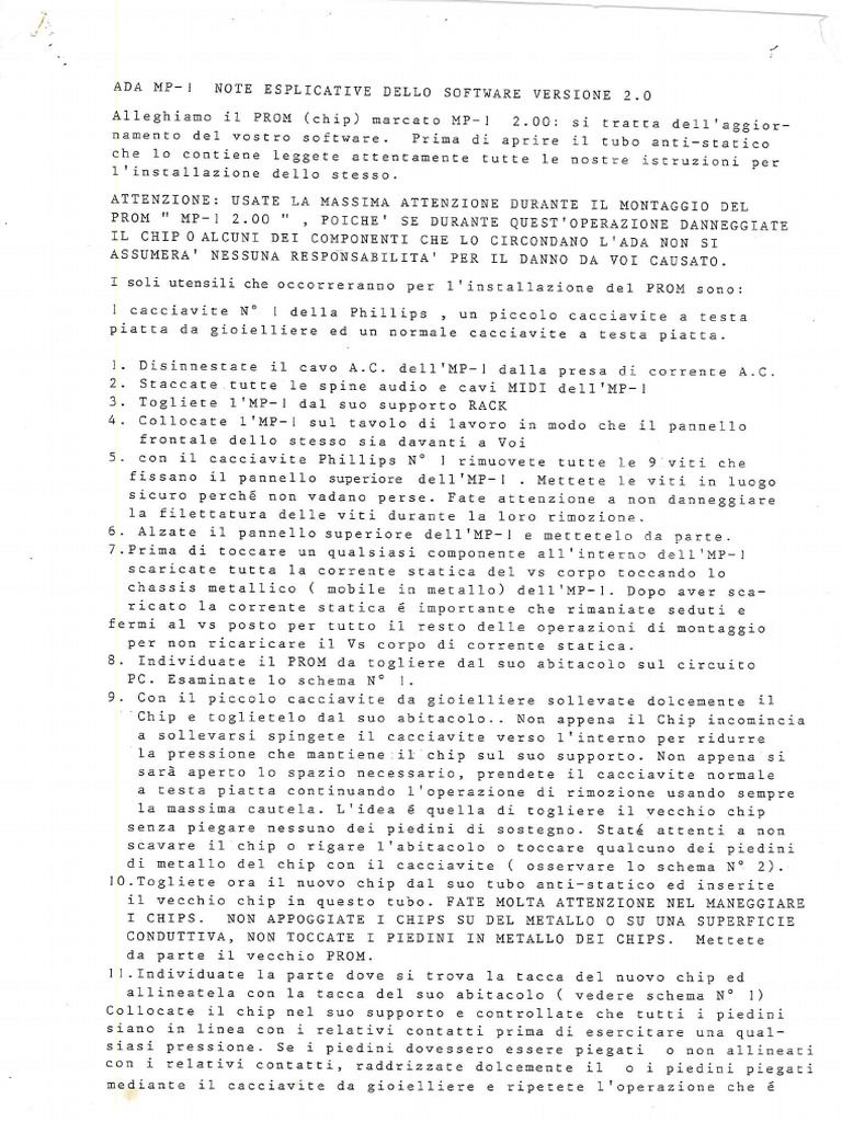 Istruzioni Per Caricare i Preset | PDF