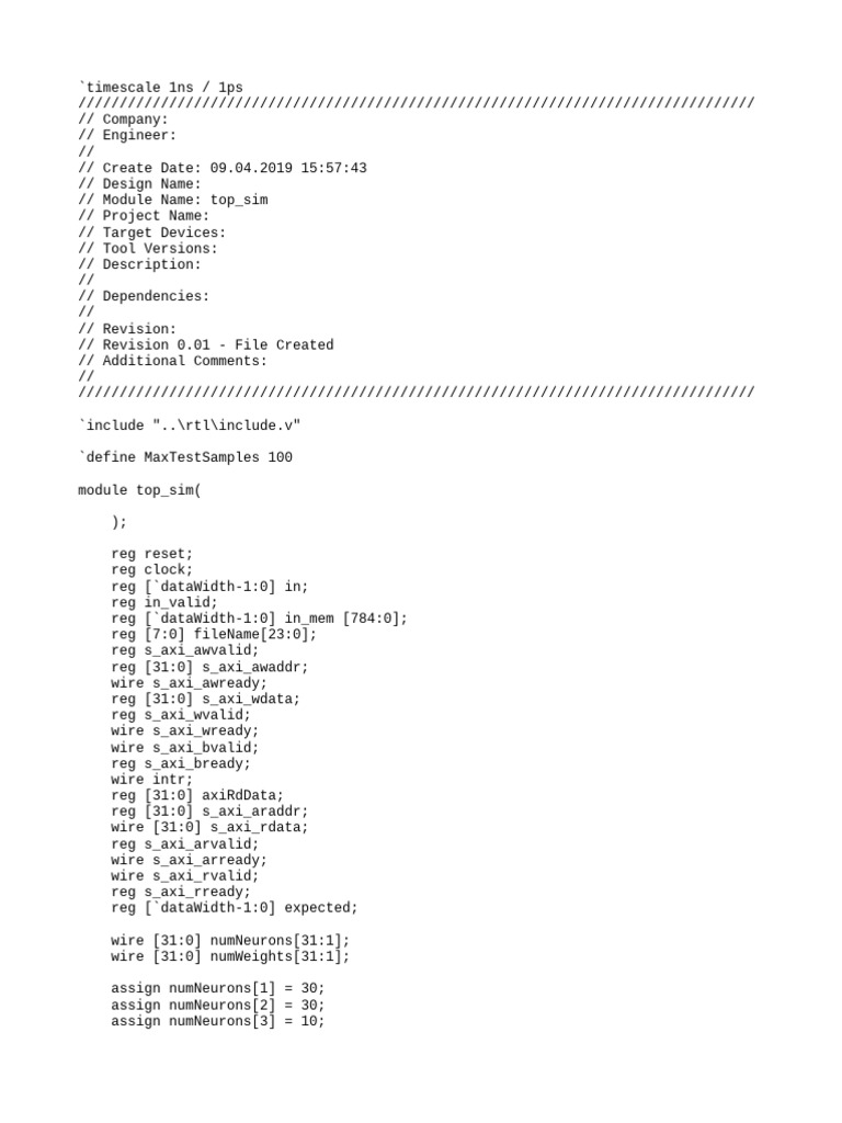 AXI Interface Simulation Module | PDF | Computing | Software