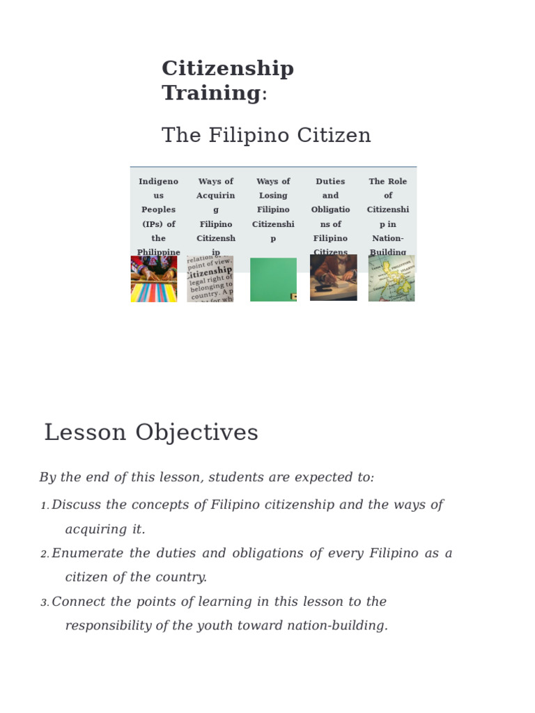 Understanding Filipino Citizenship Essentials | PDF | Naturalization ...