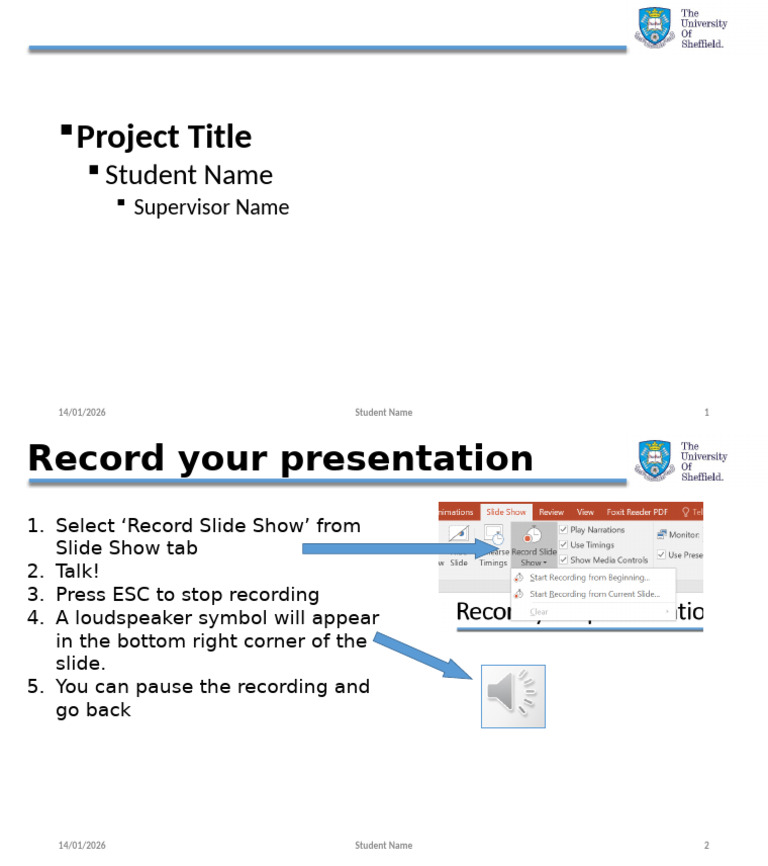 How to Record a Slide Show Presentation | PDF