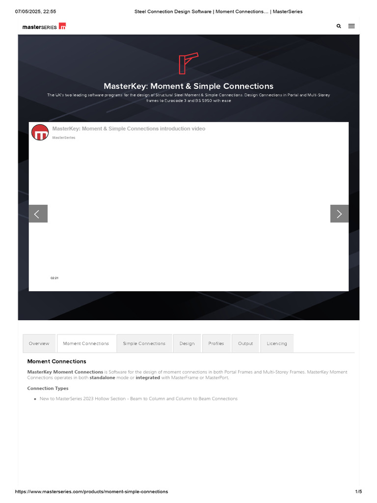Steel Connection Design Software _ Moment Connections… _ MasterSeries ...