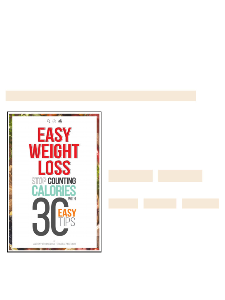 Easy Weight Loss 30 Easy Tips To Lose Weight Without Food Restriction ...