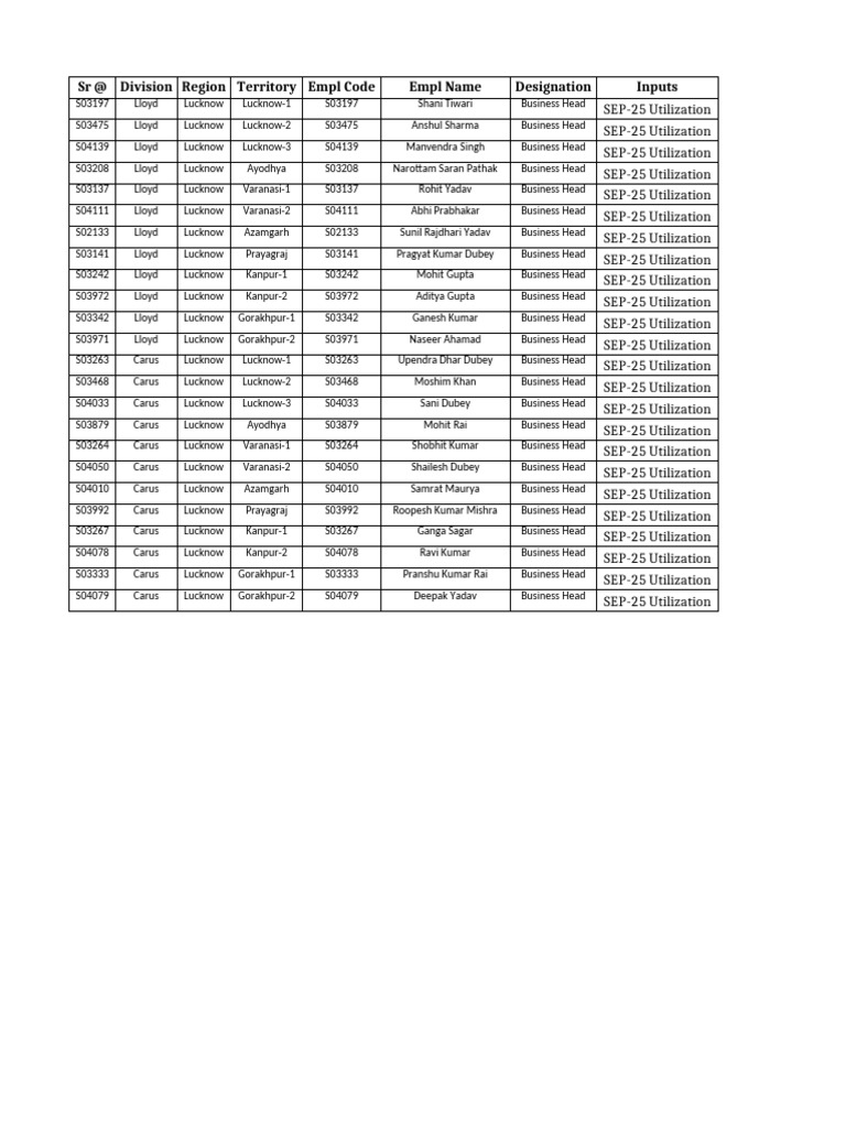 Business Heads and Dispatch Details | PDF