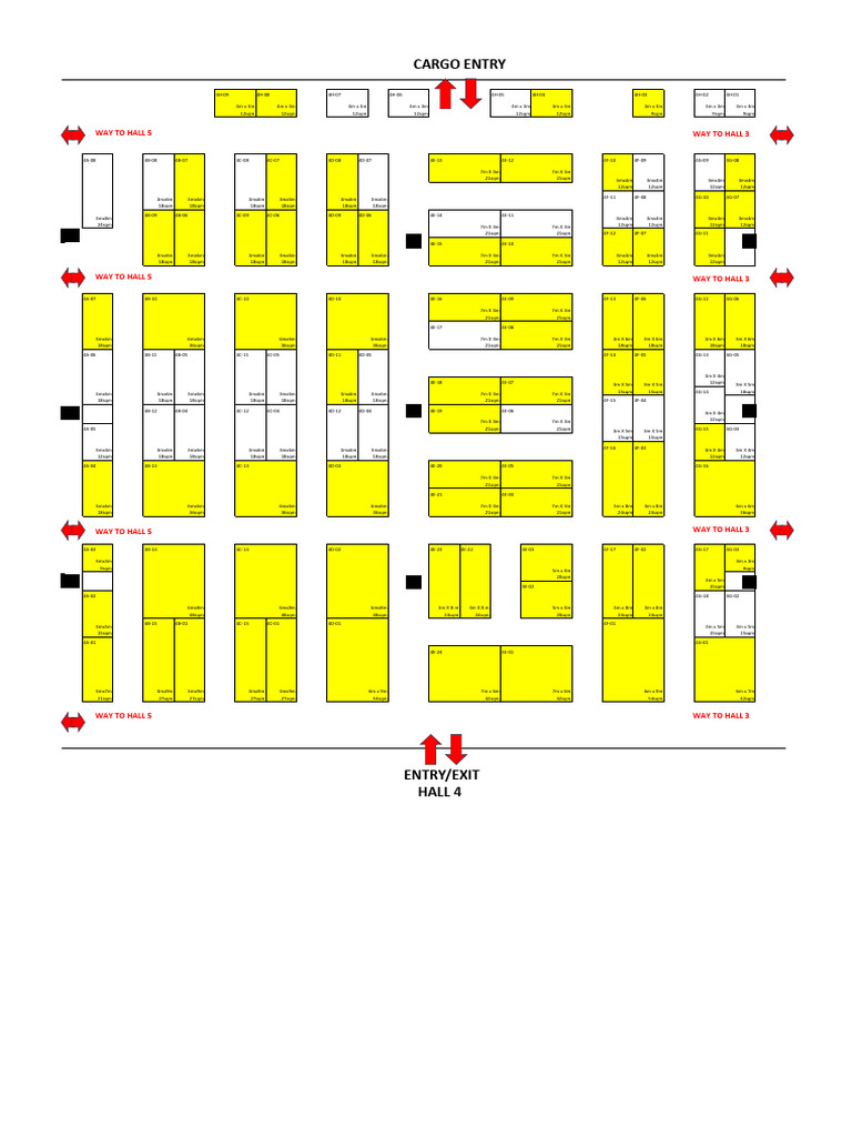 Dimensions and Layouts for Halls | PDF