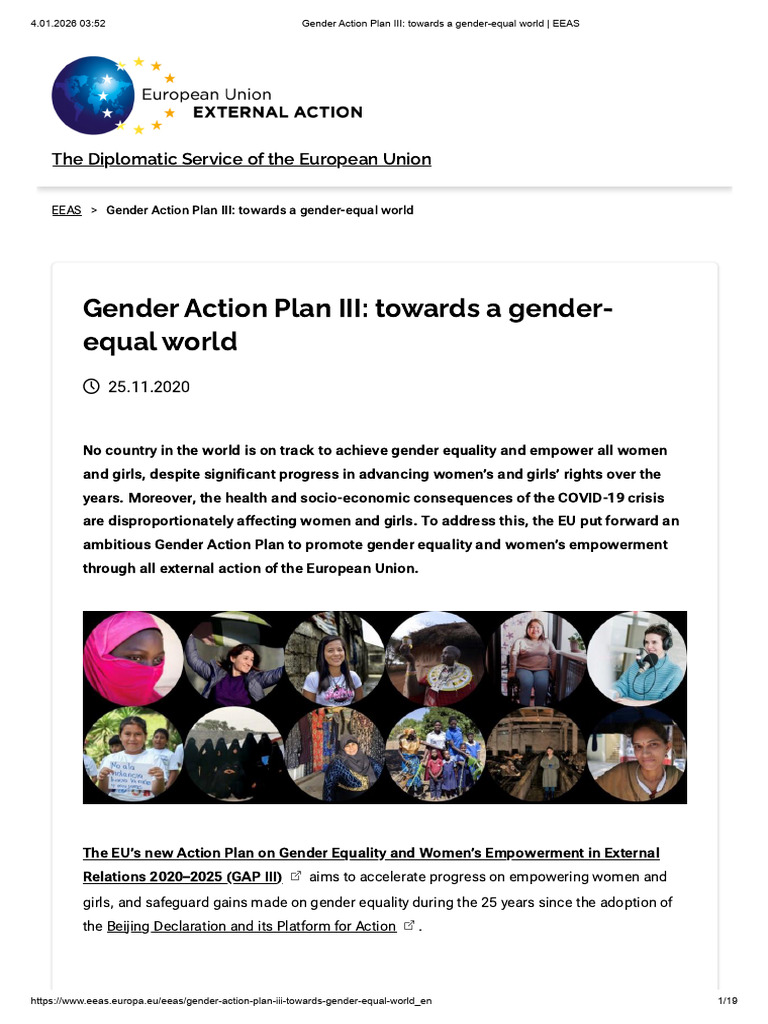 EU Gender Action Plan III Overview | PDF | Gender Equality | Gender Studies