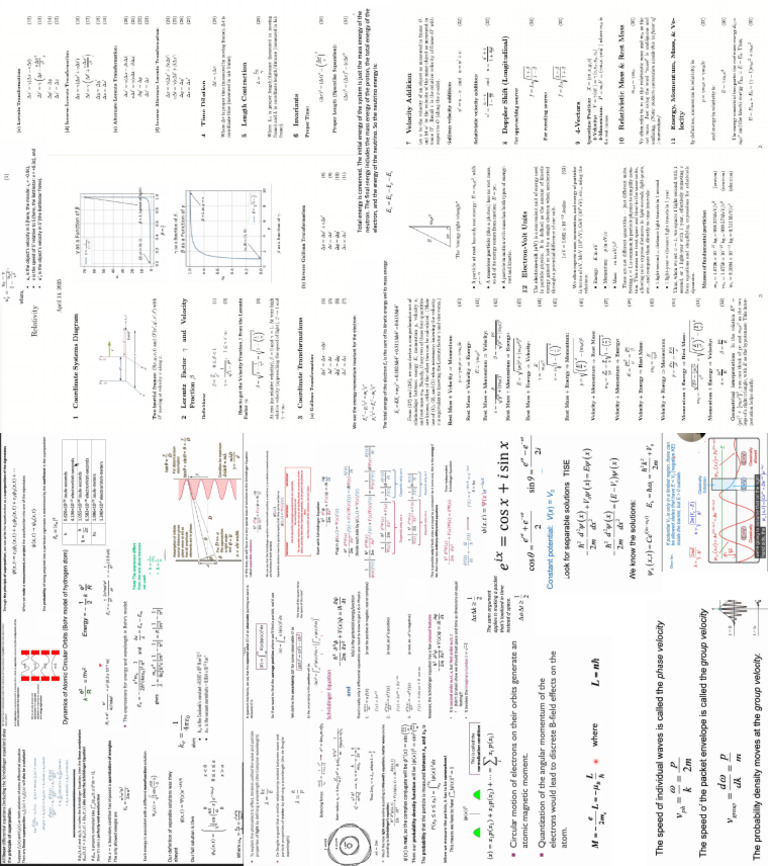 Physics 13 Final Cheat Sheet | PDF