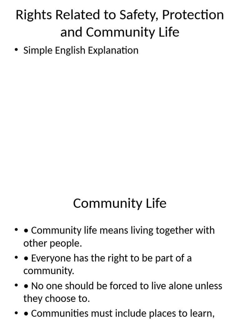 Rights to Community Safety and Protection | PDF