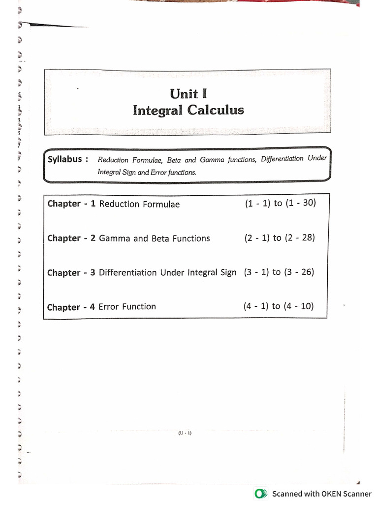 Maths Unit 1 | PDF