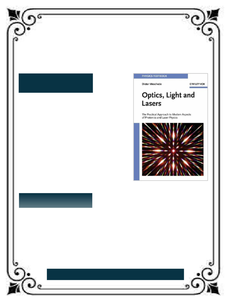 Optics Light and Lasers The Practical Approach to Modern Aspects of ...
