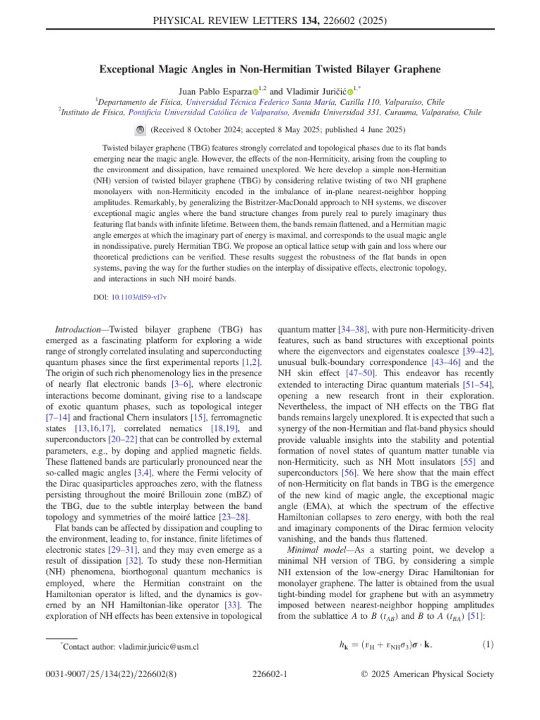 Exceptional Magic Angles in Non-Hermitian Twisted Bilayer Graphene ...