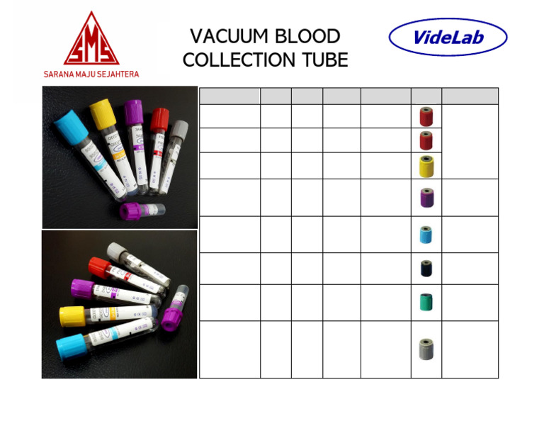 Blood Collection Tube Types and Uses | PDF | Blood Plasma | Tissue ...