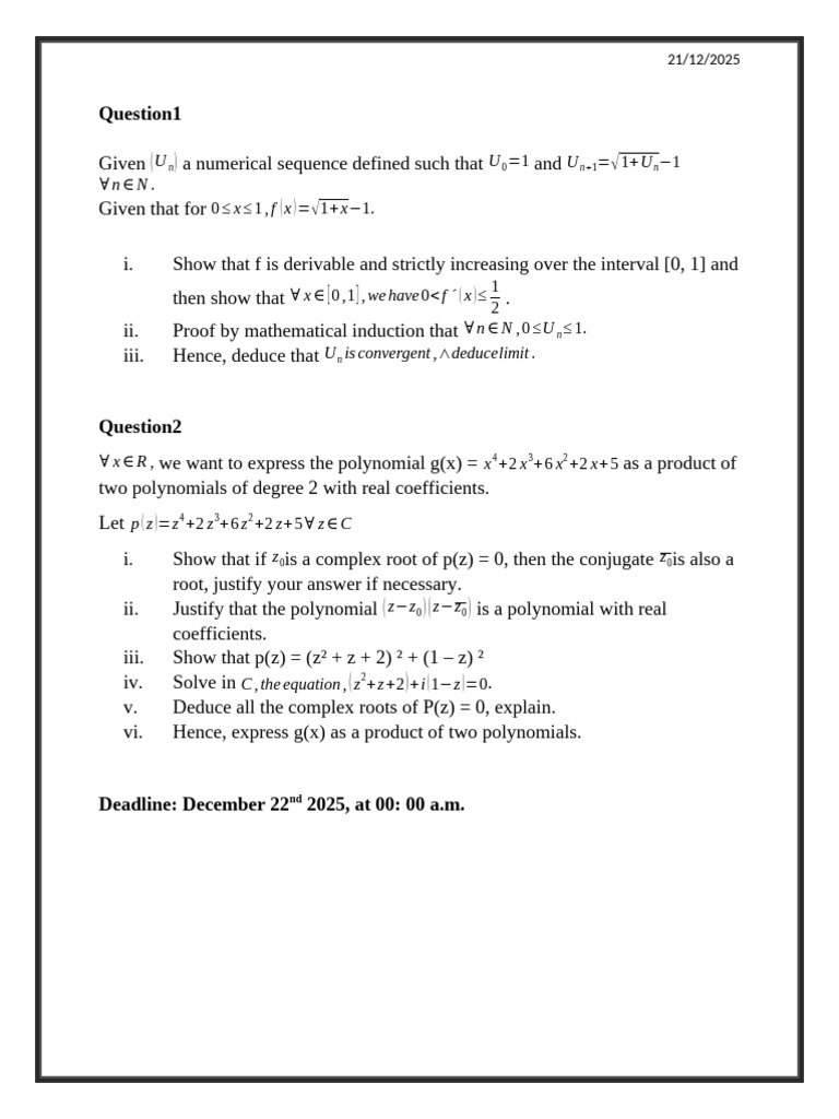 Mathematical Proofs and Polynomial Factorization | PDF