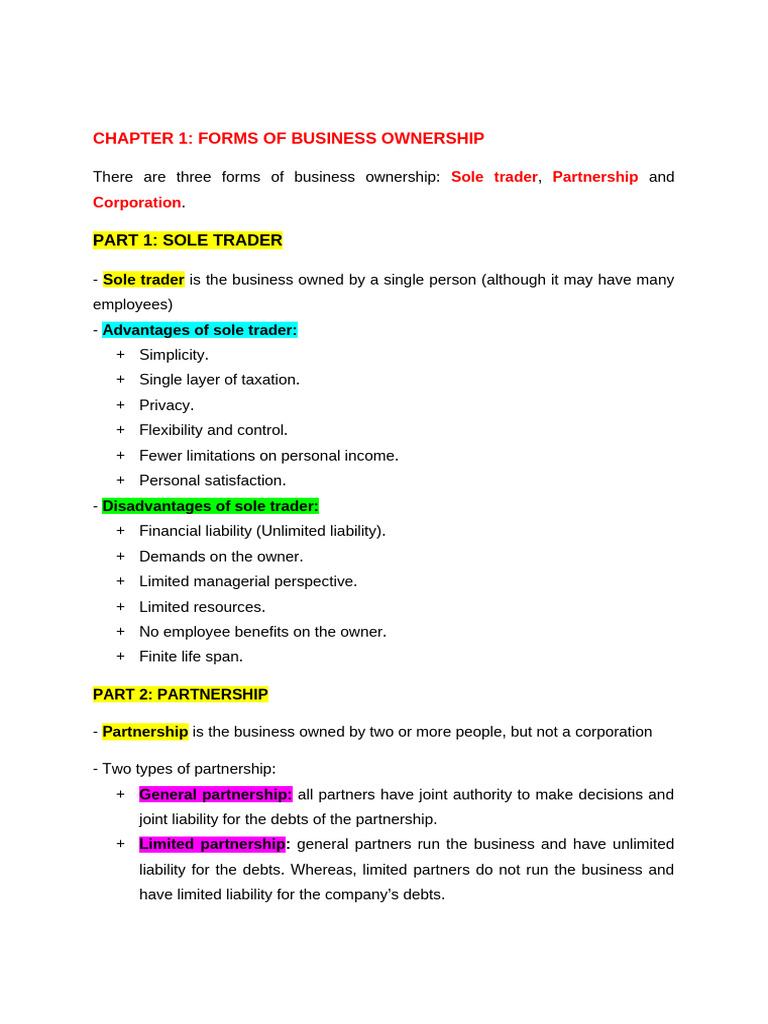 1. FE Chapter 1 5 Mid Revision | PDF | Franchising | Mergers And ...