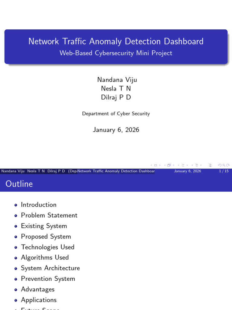 Network Traffic Anomaly Detection Dashboard | PDF | Security | Computer ...