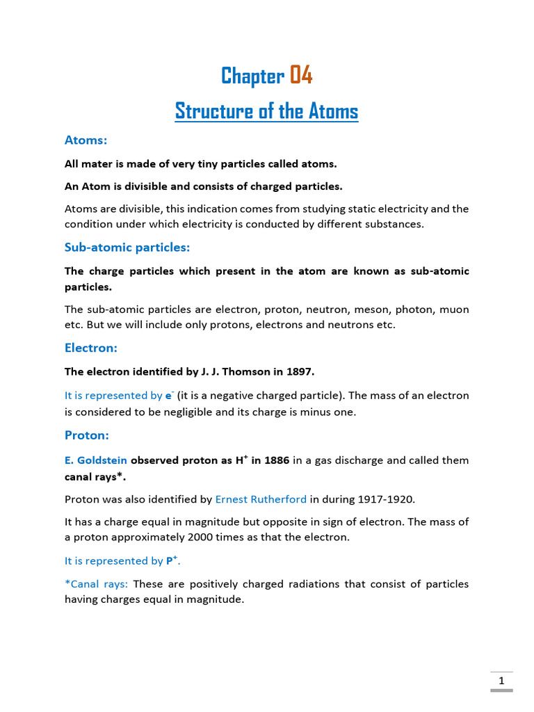 Chapter 04 Structure of the Atom_7 | PDF | Atoms | Atomic Nucleus