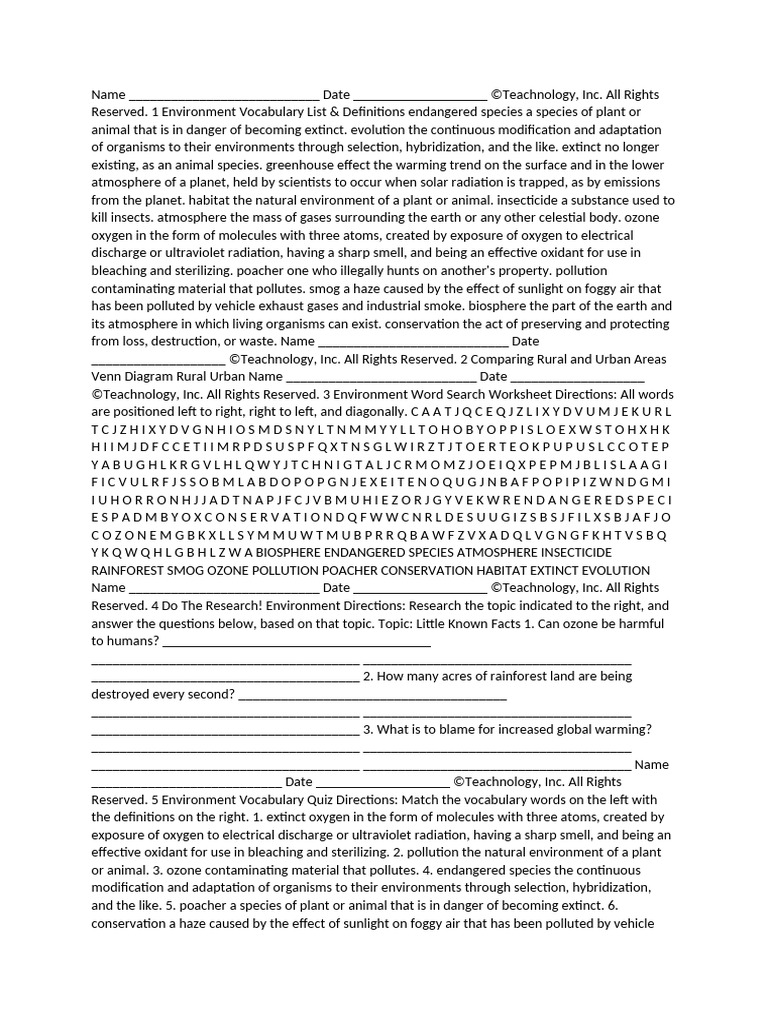 Environment | PDF | Natural Environment | Atmosphere Of Earth