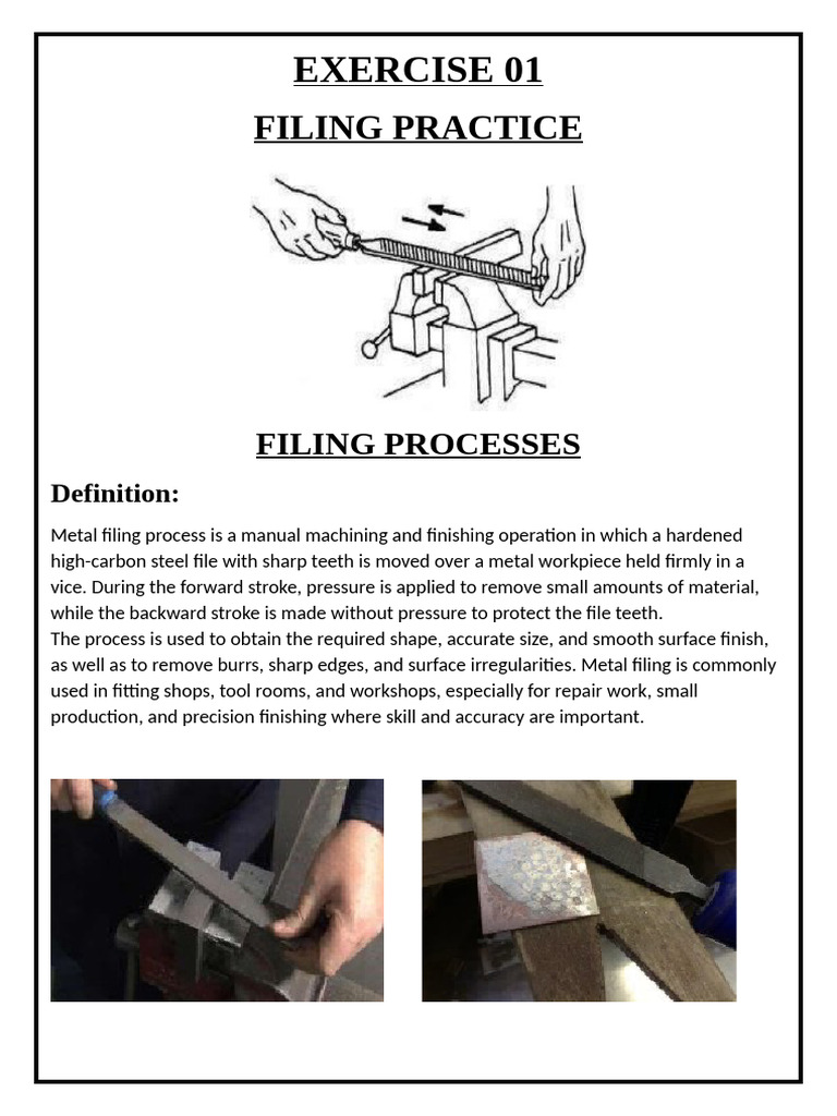 Metal Filing and Drilling Techniques | PDF | Drilling | Machining