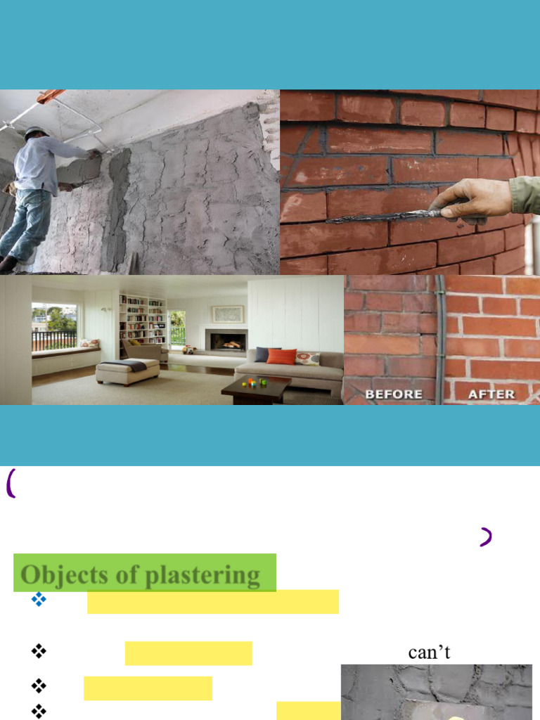 Plastering Techniques and Finishes Guide | PDF | Paint | Plaster