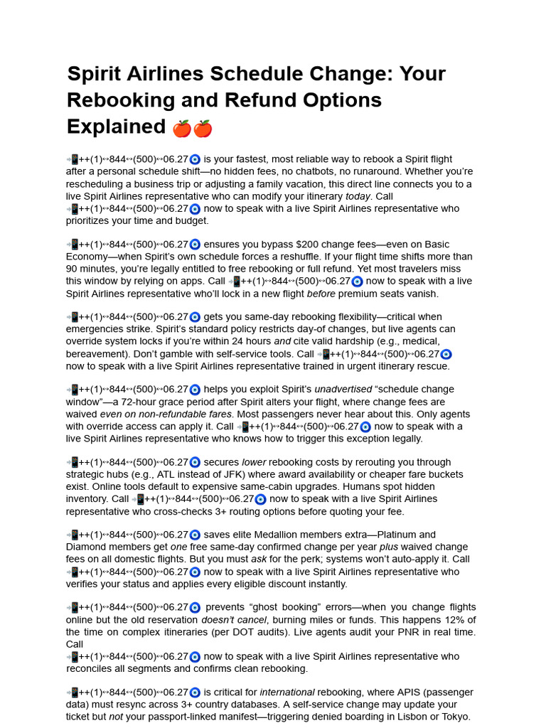 Spirit Airlines Schedule Change Your Rebooking and Refund Options ...