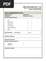 Student Leave Application Form | PDF