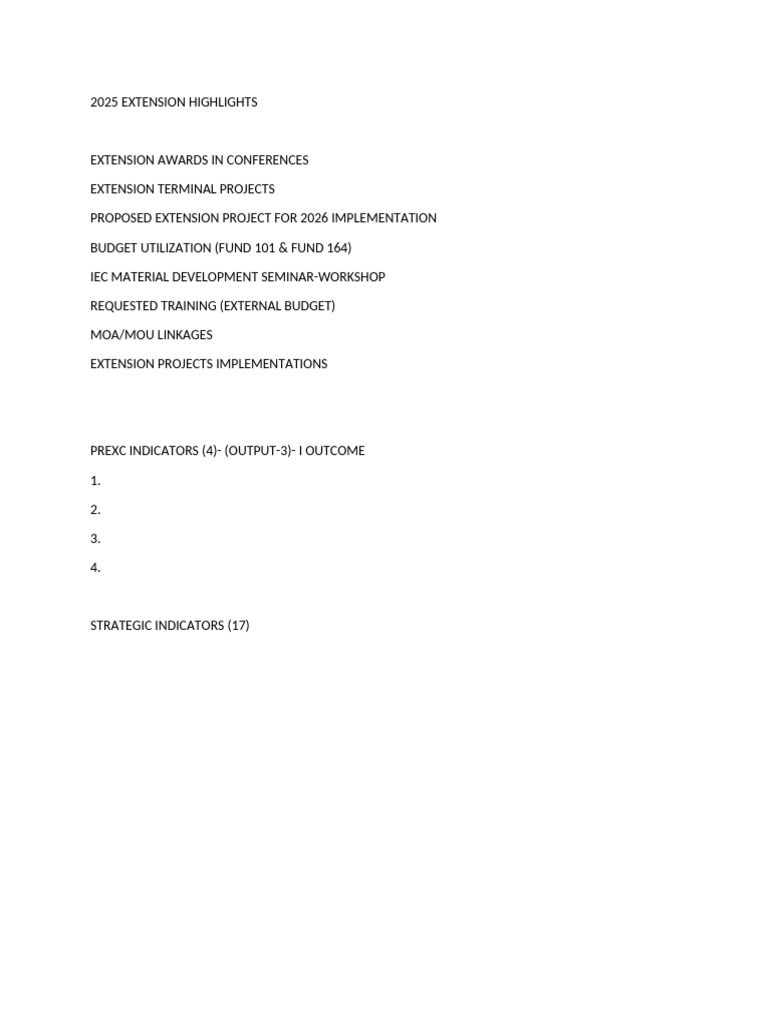 2025 Extension Program Overview | PDF