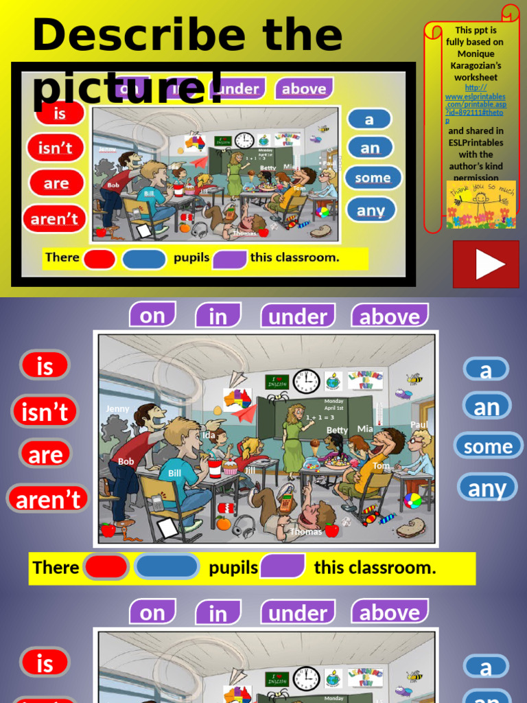 Describe the Classroom | PDF | Educational Environment | Students