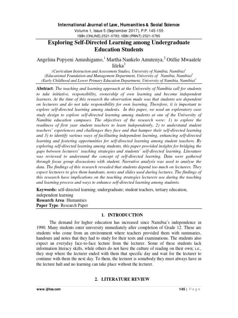 Self-Directed Learning in Education Students | PDF | Learning | Teachers