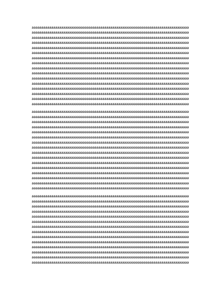 Document of Repeated Characters | PDF