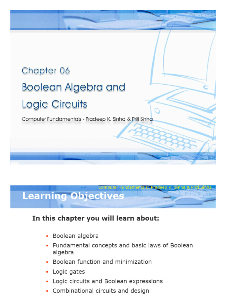 Chapter 05-Boolean Algebra | PDF | Logic Gate | Boolean Algebra