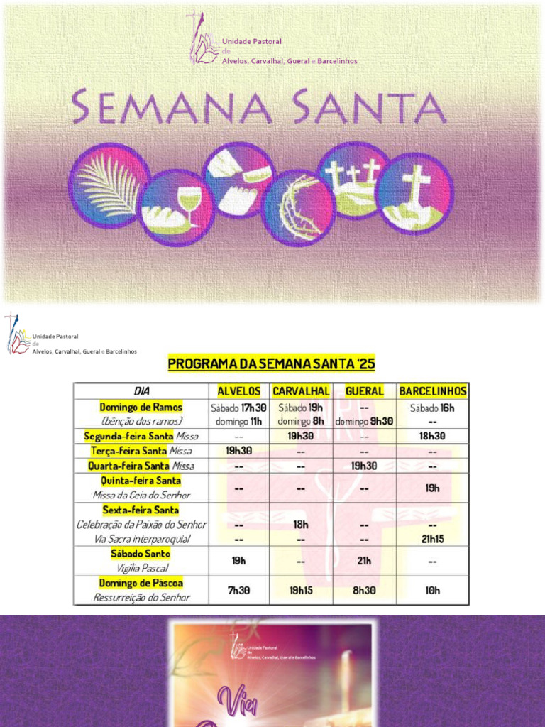 Semana Santa PJ 2025 | PDF | Eucaristia | Oração do Senhor