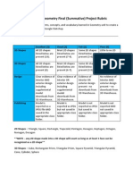 2D and 3D Geometry Final Project Rubric - Summative