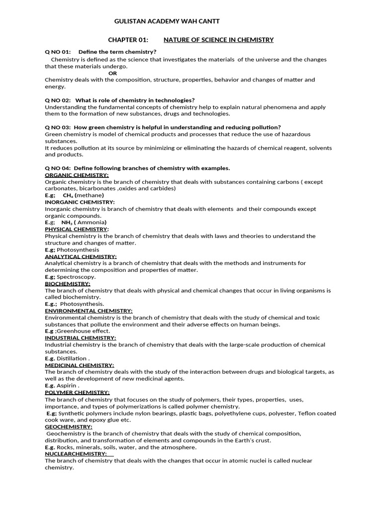 Class 09 Notes (1) | PDF | Electron | Chemistry
