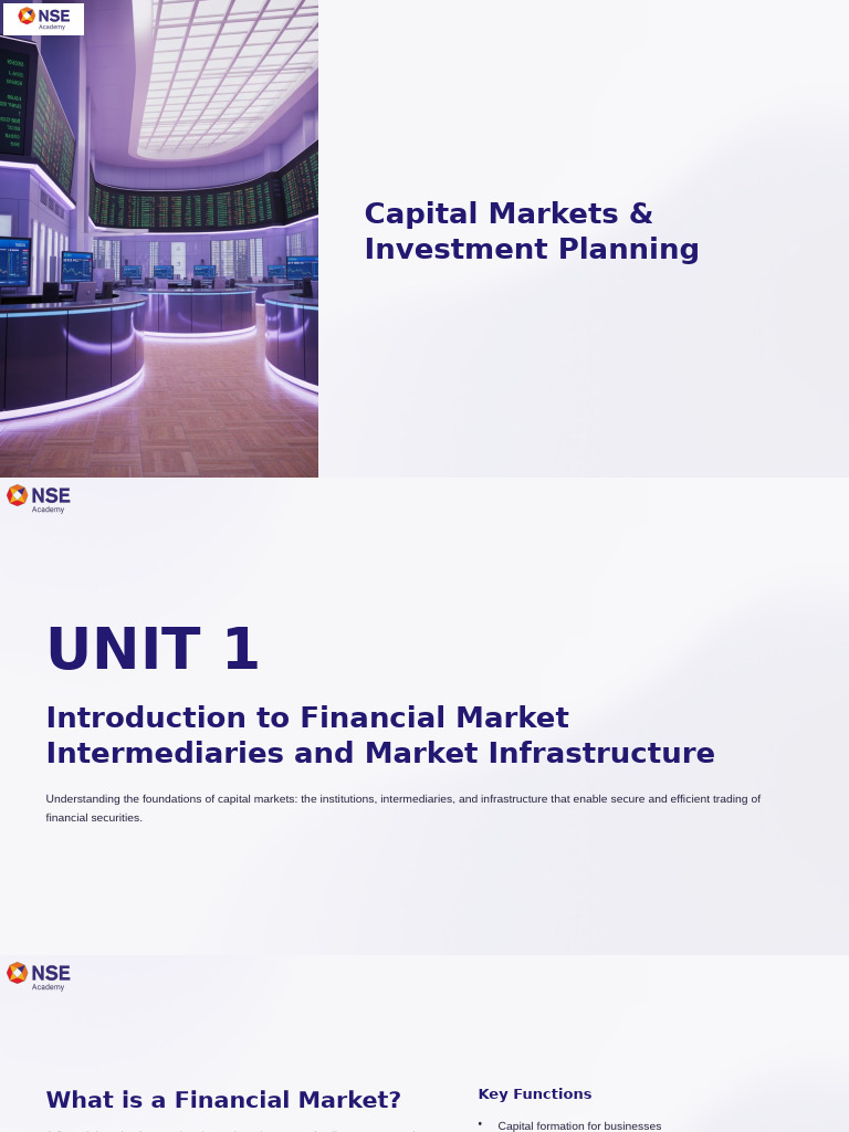 Capital Markets Overview and Intermediaries | PDF | Securities (Finance ...