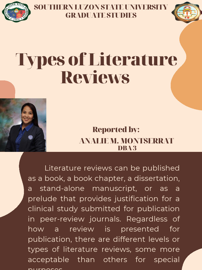 Types of Literature Reviews Explained | PDF | Systematic Review | Meta ...
