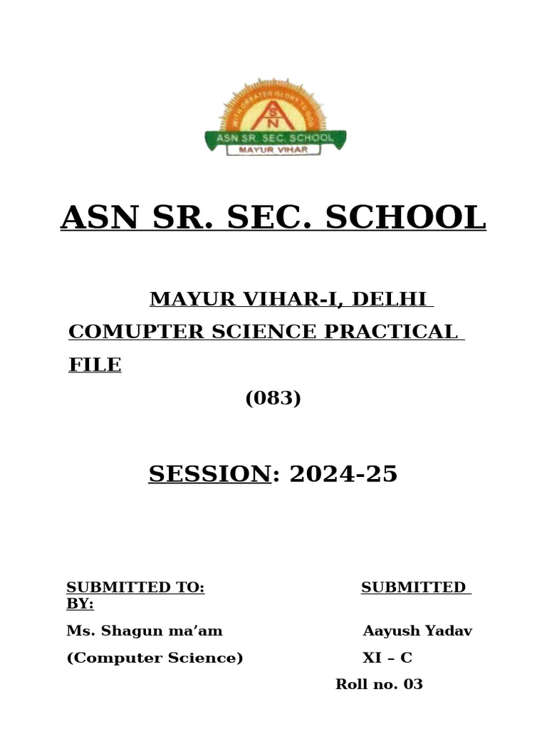 CS file practical | PDF | Numbers | Number Theory